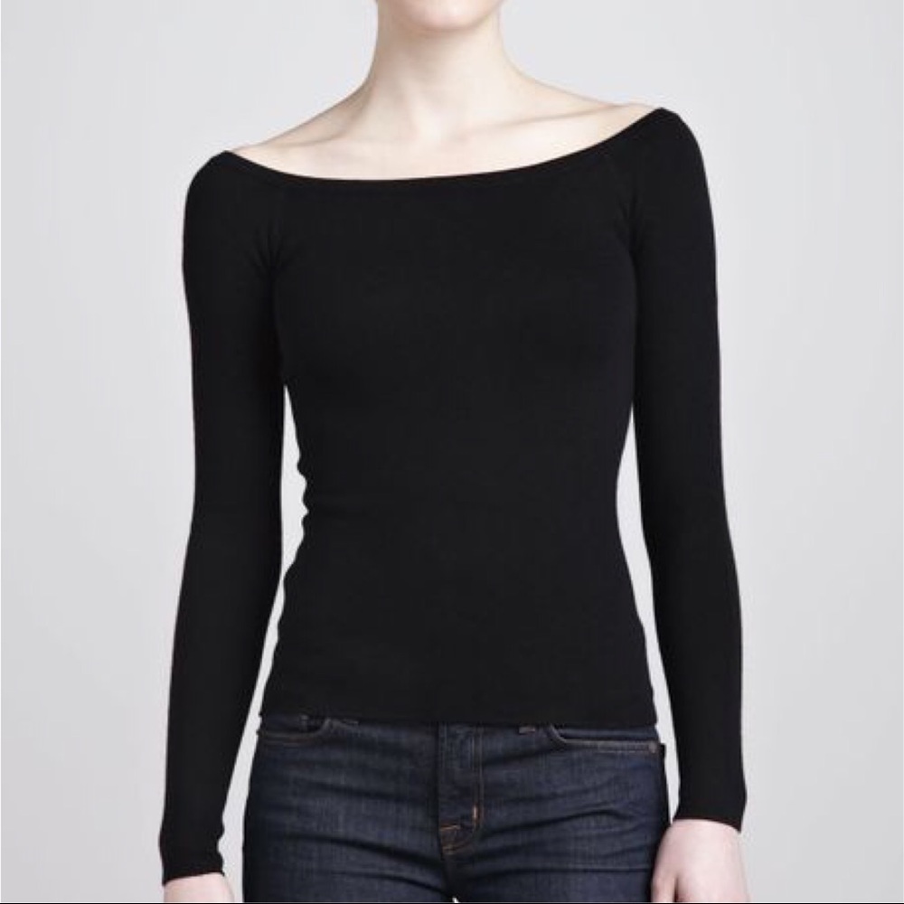 Gray RL Black Label Cashmere Top